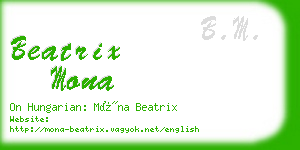 beatrix mona business card